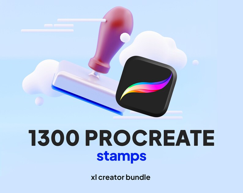1300 Procreate Stamps Procreate Stamps Bundle Procreate Etsy