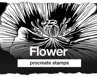 158 Procreate Flower Stamps