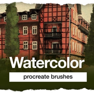 62 procreate watercolor brushes