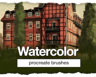 62 procreate watercolor brushes