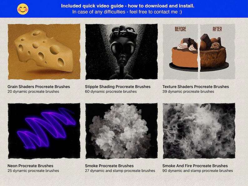 3000+ Procreate Brushes Bundle: Dynamic Brush & Stamp Set (digital ...