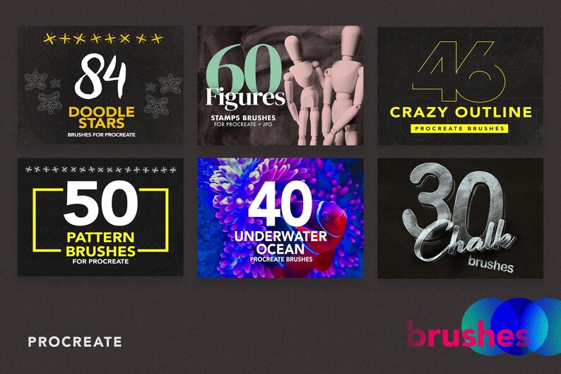 1285 Procreate Brushes 200 Background and Glitter Textures Etsy