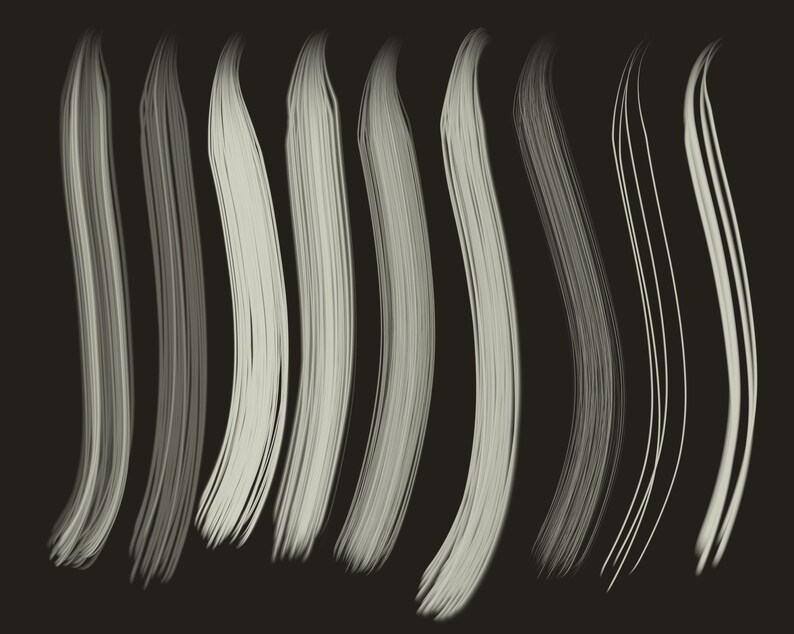 Set of 60hair brushes procreate hair brush procreate Etsy