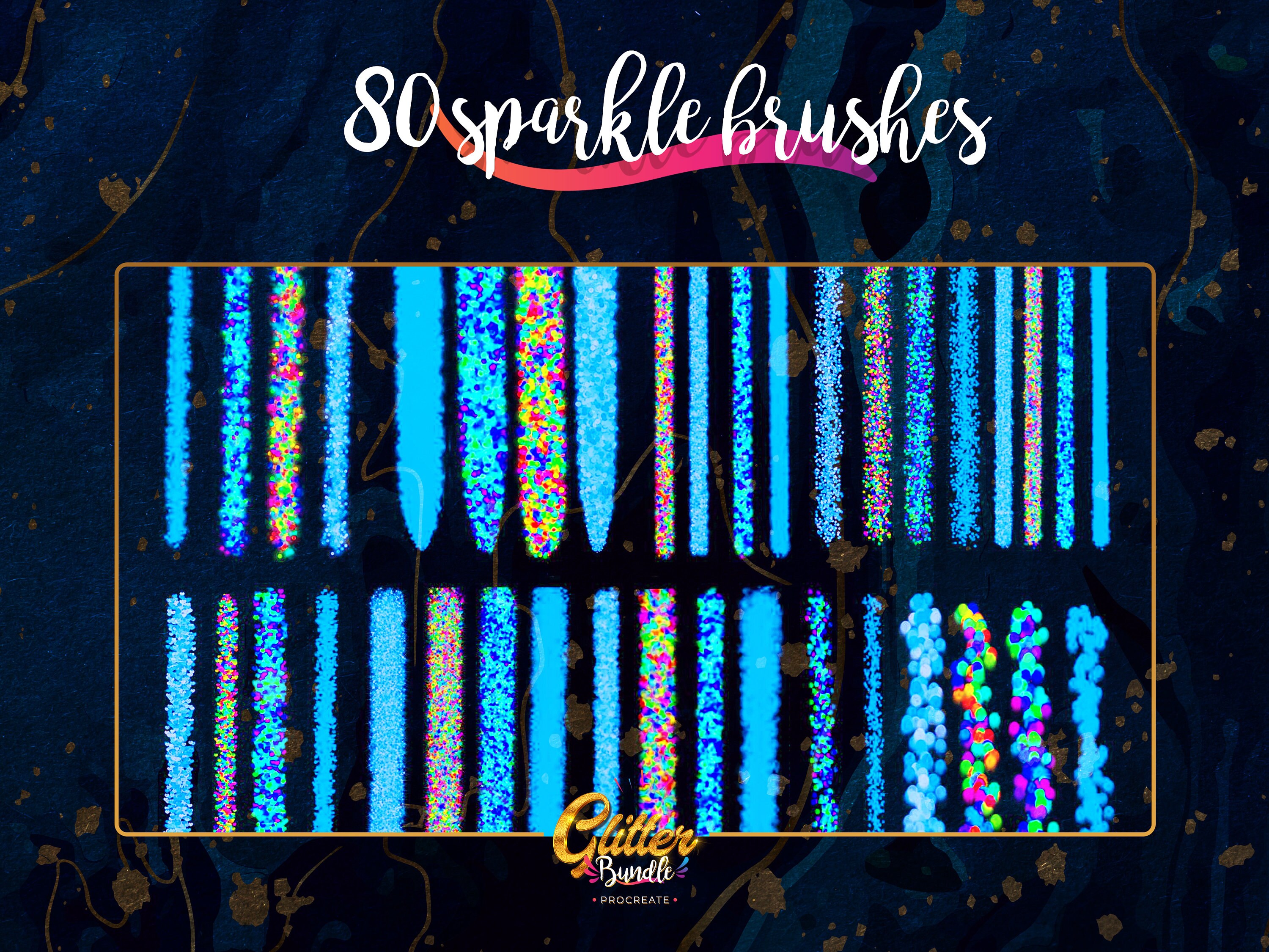 93 Glitter Procreate Brushes Bundle - Etsy