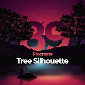 89 Procreate Tree Stamps, Procreate Tree Silhouette, procreate tree brushes, Procreate Tree Brushes, Procreate Stamps