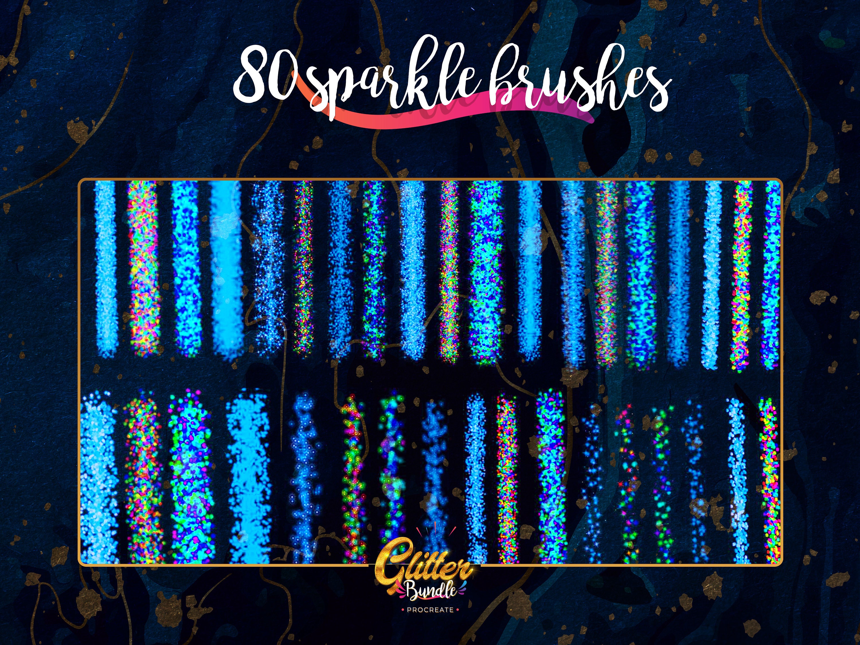 93 Glitter Procreate Brushes Bundle - Etsy