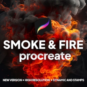 90 procreate smoke and fire brushes dynamic and stamps image 1