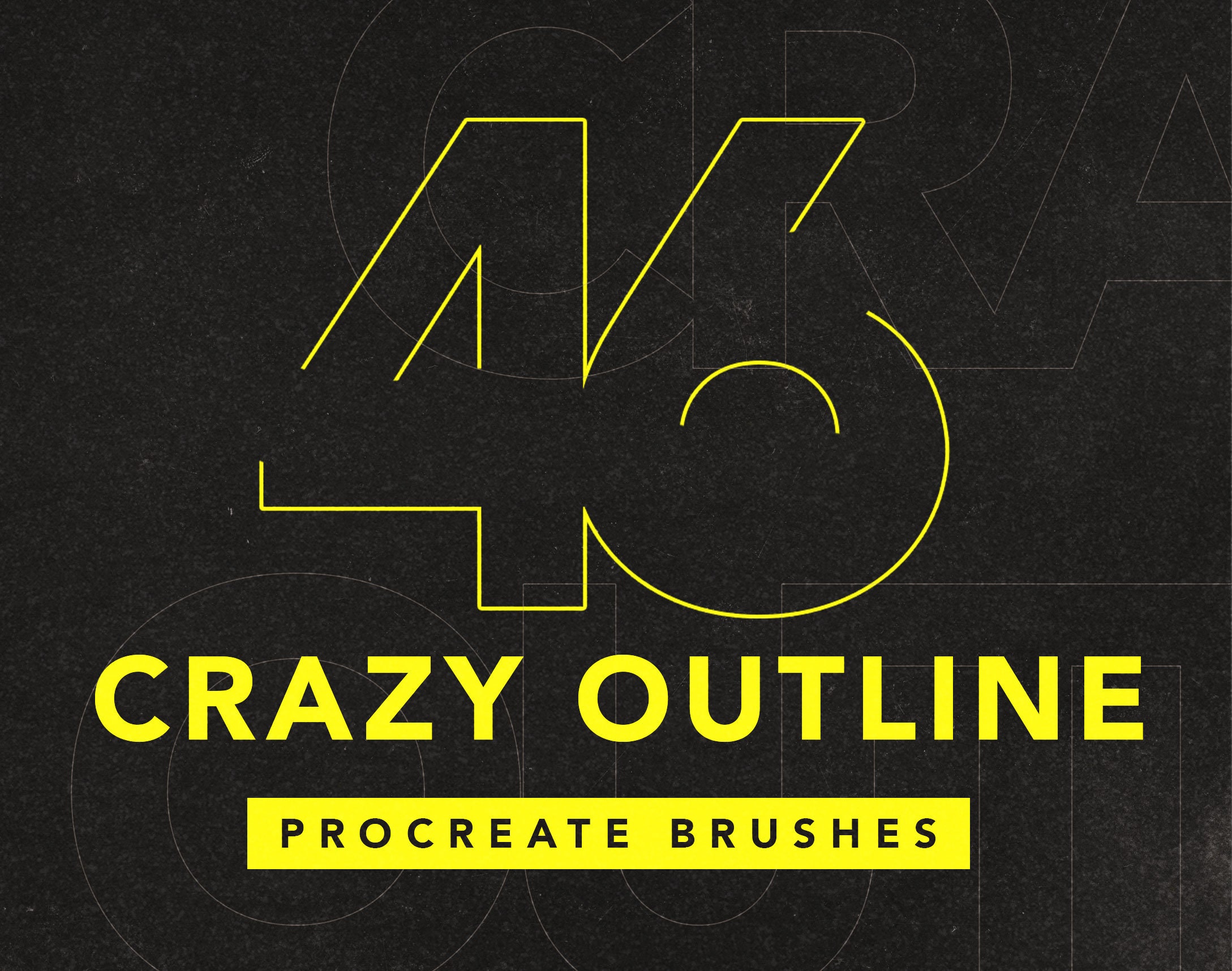 46 Outline Brushes procreate, procreate outline brush, crazy outline brushes, monoline procreate brush, lettering procreate brushes