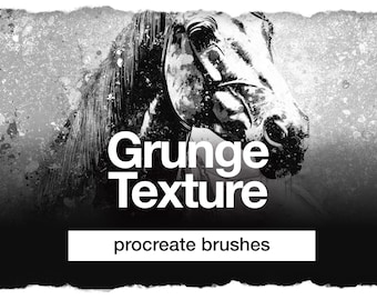 Grunge Texture Procreate Brushes: 84 Dynamic Brush Set (Digital Download)