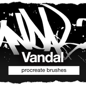 230 Vandal Procreate Brushes, procreate graffiti brushes, procreate lettering, procreate caligraphy
