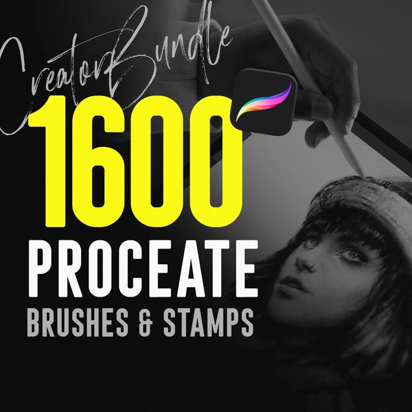 1600 Procreate Brushes & Procreate Stamps