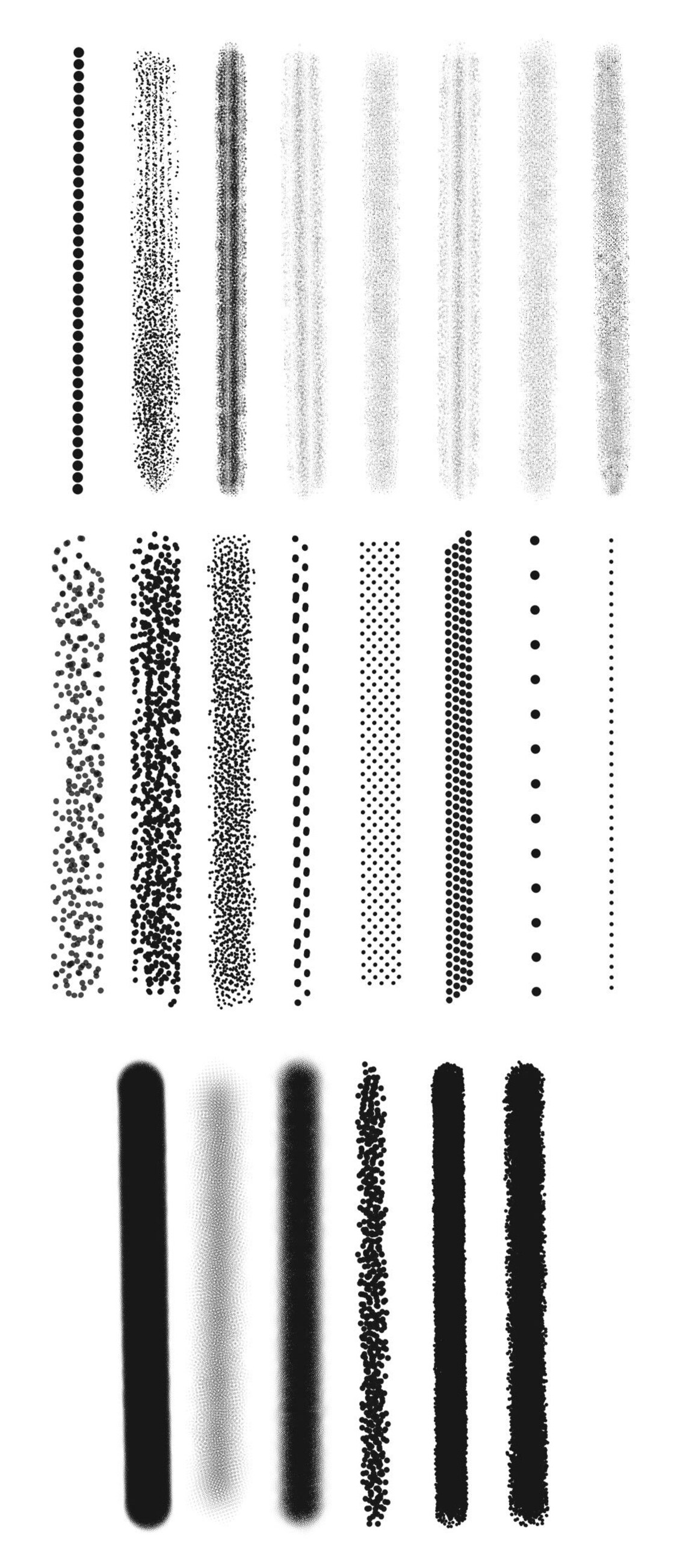 60 Stipple Shading procreate brushes Tattoo brush Dotting Dots Etsy