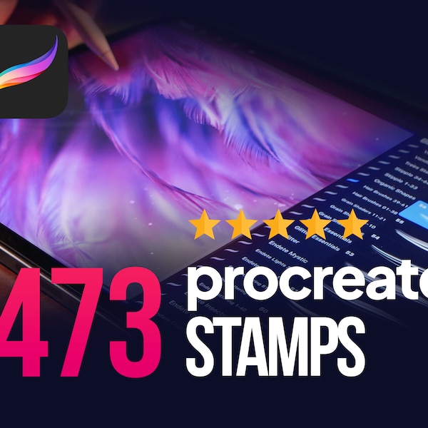 procreate stamps - 473 pieces bundle, procreate brushes, procreate stamp brush, procreate brush