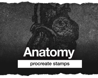 50 Anatomy Photoshop Brushes: Skulls, Hearts, Bones (Stamp-Type)