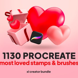 1130 most loved procreate brushes  procreate brushes bundle, brushes for procreate, brushes bundle,  procreate brushes
