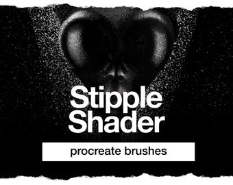 60 Stipple Shading Procreate Brushes, procreate stipple brushes, procreate tattoo