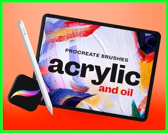 procreate oil and acrylic brushes, procreate oil brushes, procreate paint brushes, procreate paint brush