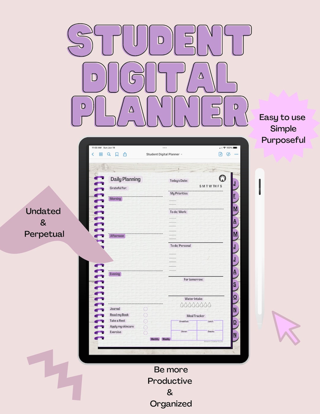 Hyperlinked Digital Planner,pdf Planner for Ipad,goodnotes Planner ...