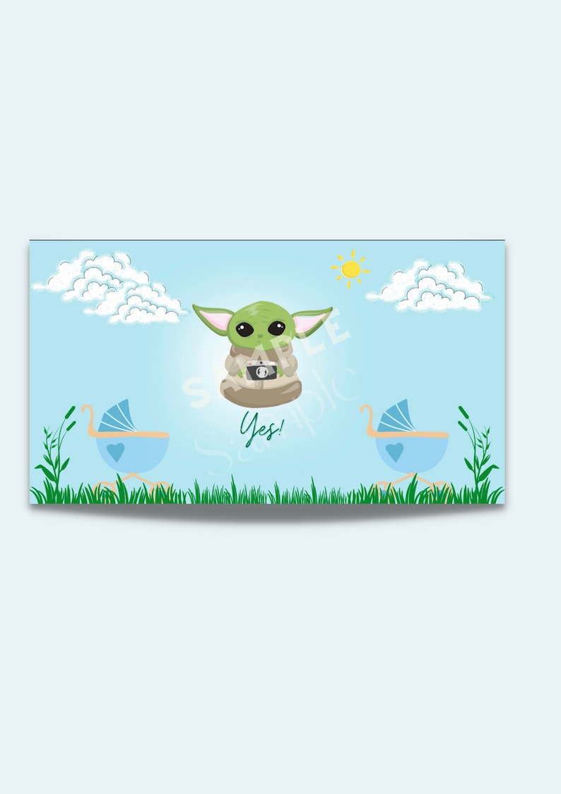 Baby Yoda Baby Shower Invitation Baby Yoda Animated Etsy