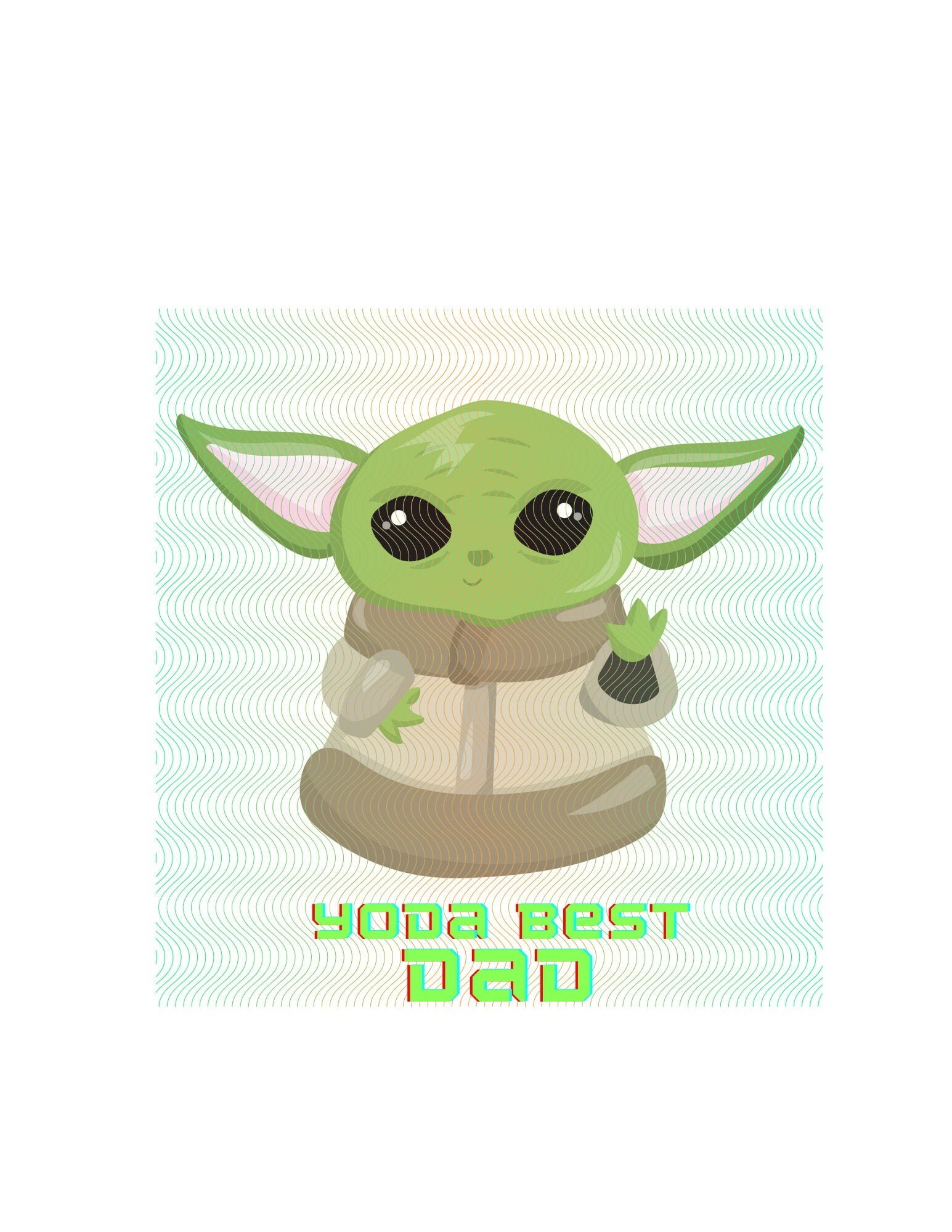 Baby Yoda Best Dad Transparent Background Png Etsy