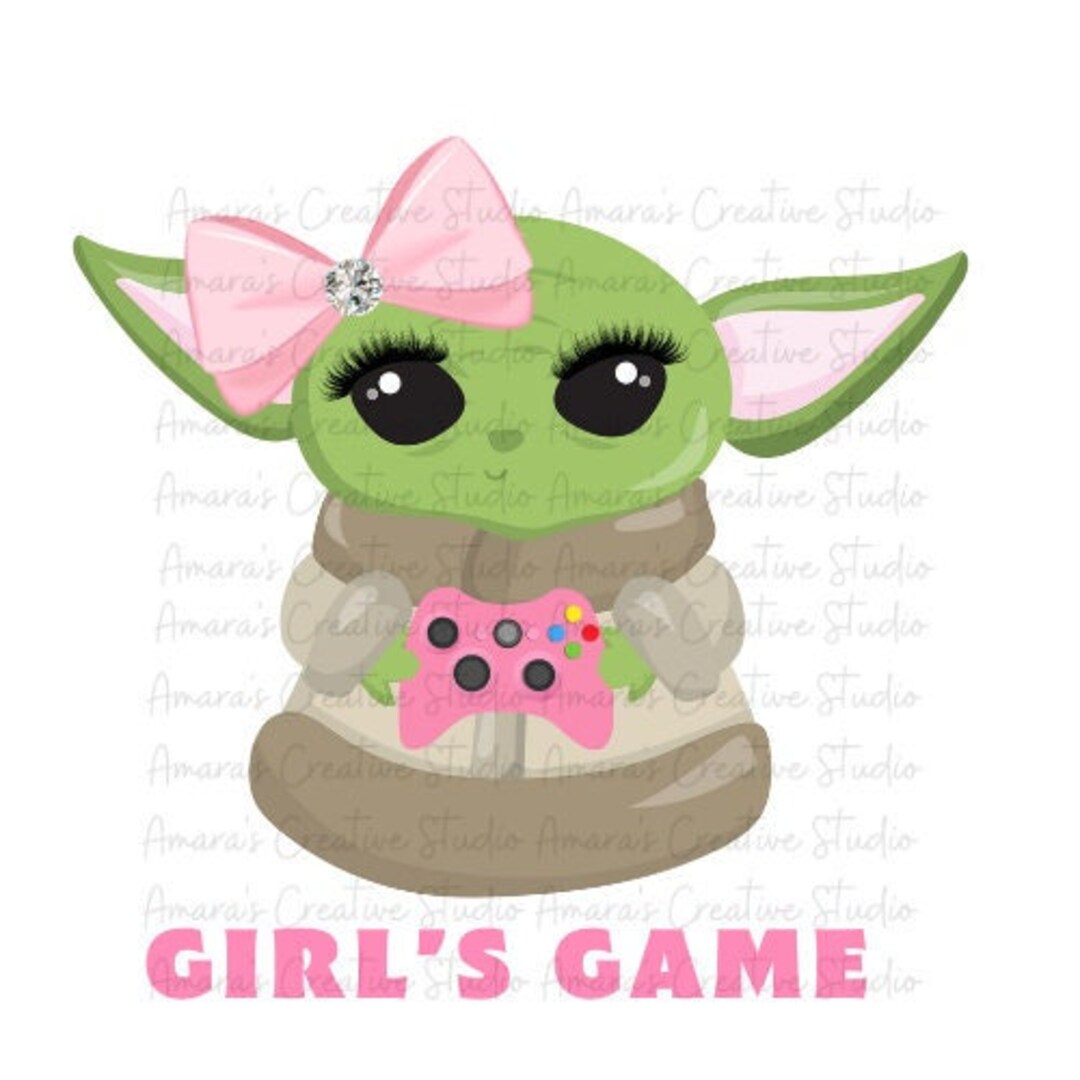 Baby Yoda, Baby Yoda With Bow, Baby Yoda Baby Girl With Sunflowers