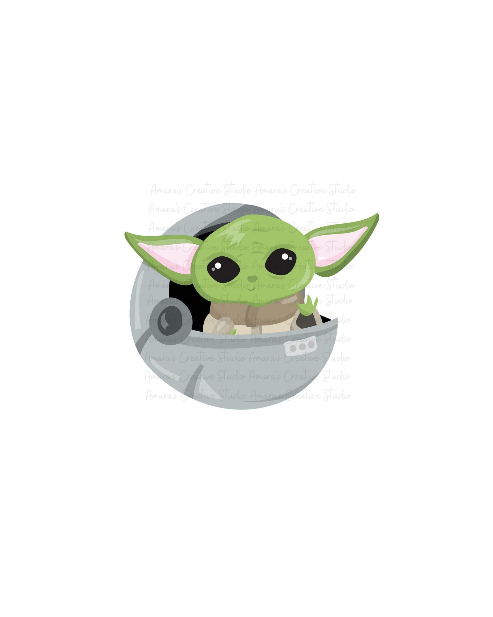 Baby Boy Yoda Transparent PNG Background - Etsy Denmark