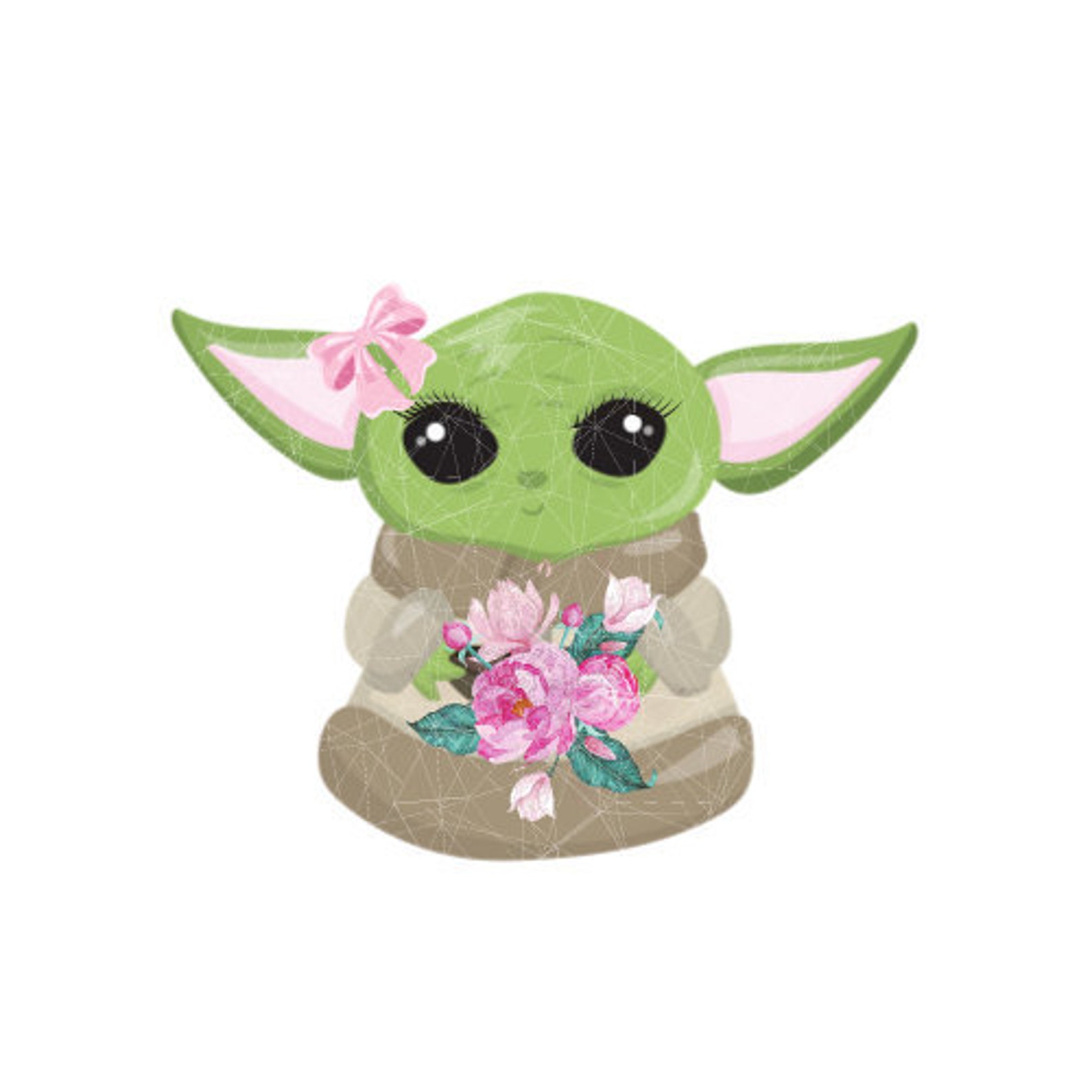 Instant Download Baby Yoda Baby Yoda With Flower Baby Yoda Etsy UK