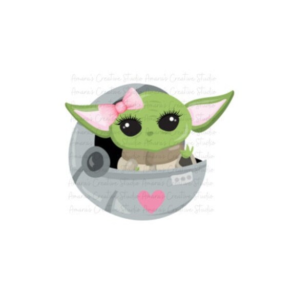Baby Girl Yoda Baby Pink Png Baby Shower Birthday Digital Etsy Finland