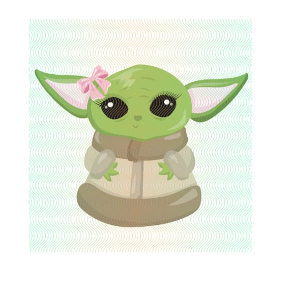 Baby Yoda SVG Baby Yoda Holding A Red Heart Balloon Cut File