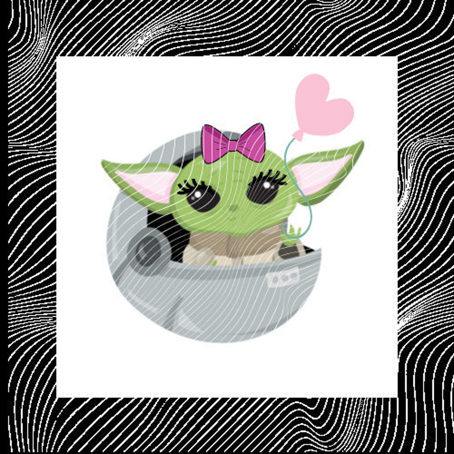 Baby Yoda Baby Yoda with heart Baby Yoda Baby Girl Baby Etsy