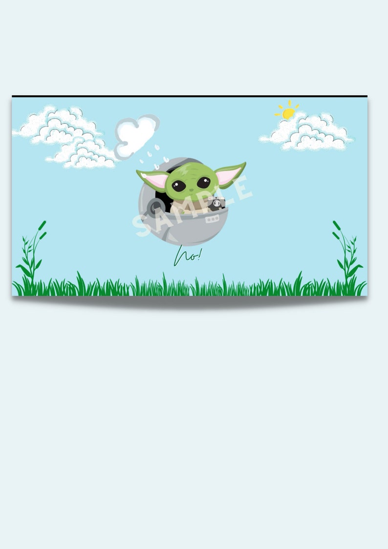 Baby Yoda Baby Shower Invitation Baby Yoda Animated Etsy