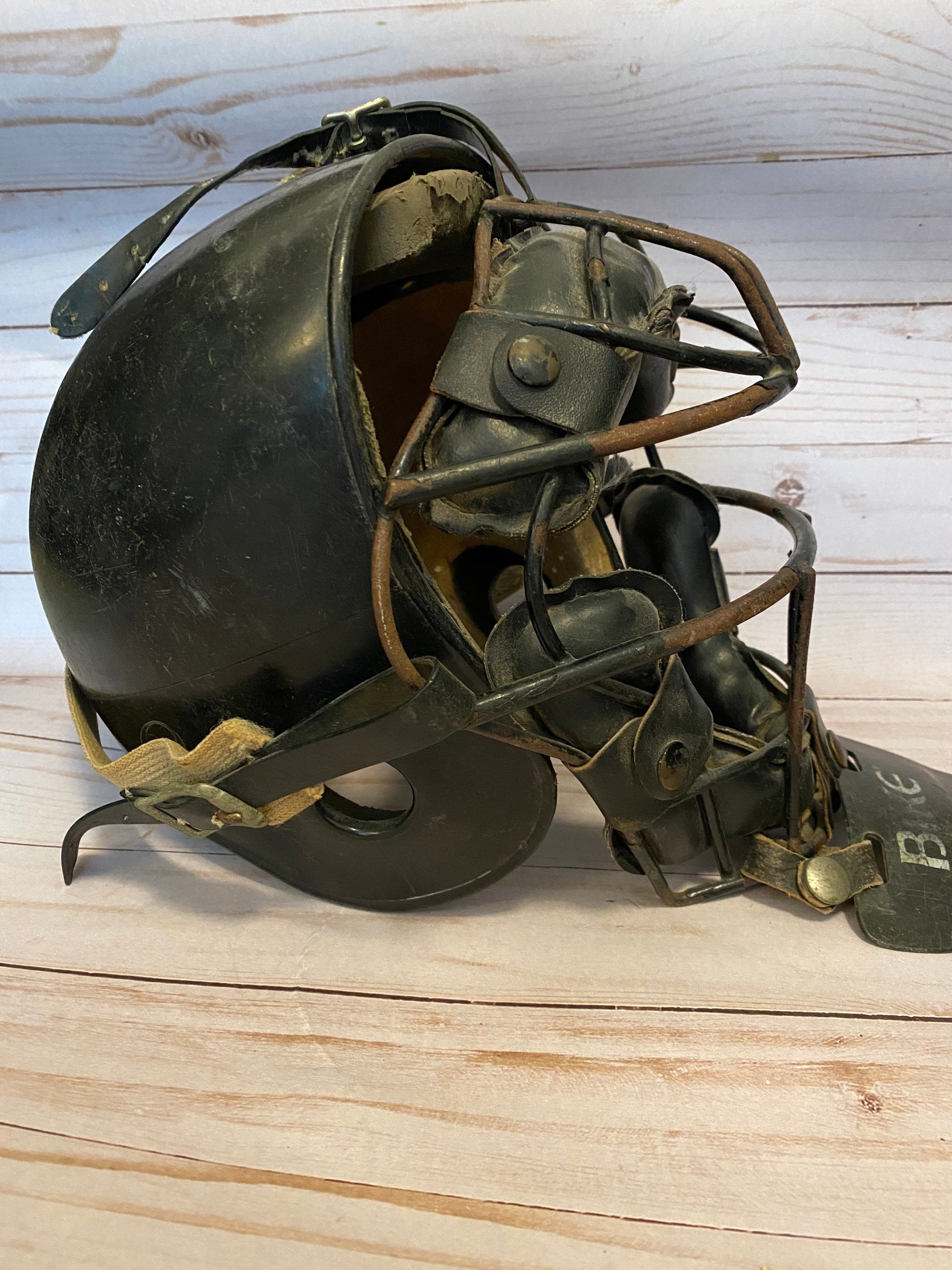 Antique Catchers Mask and Rawlings Helmet Vintage Baseball Etsy