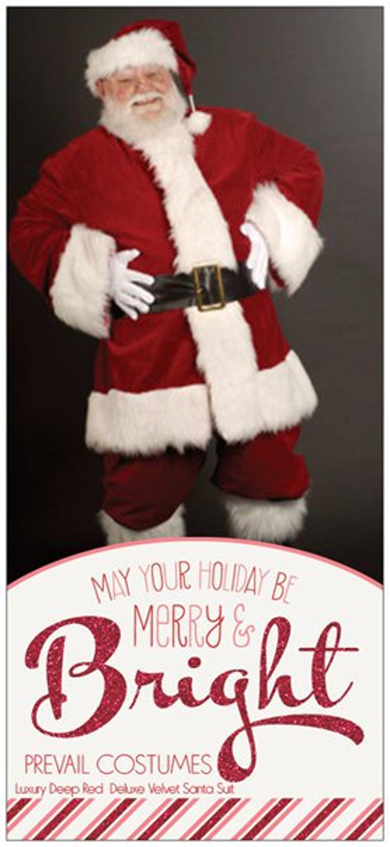 Luxury Velvet Deluxe Deep Red Santa Suit..all SIZES Professional Father