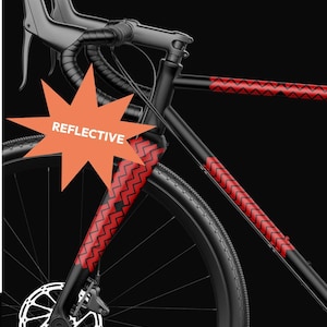 Reflective  Stickers for Bike, Scooter & Helmet Safety  | Ziggity Zaggity  | Adult bike stickers | MOVOLUX