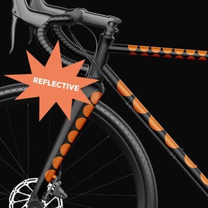 Minimal Reflective Stickers for Bike, Scooter & Helmet Safety  | Hot Dot | Adult bike stickers | MOVOLUX
