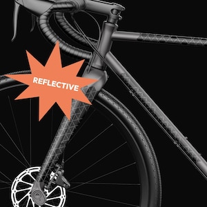 Minimal Reflective Stickers for Bike, Scooter & Helmet Safety  | Adult bike stickers | Sharp glow| MOVOLUX