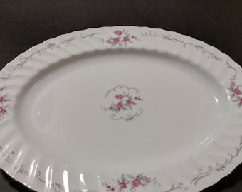 One-of-a-Kind Vintage Handpainted Ceramic PlateServing Platter Gift Vintage Ketto Design of Veggie Platter Choux Fleur Made in Quebec