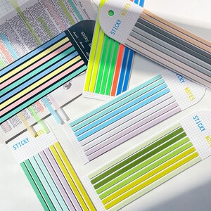 Morandi Highlighter Tape Strips: Transparent Book Annotation Tabs image 10
