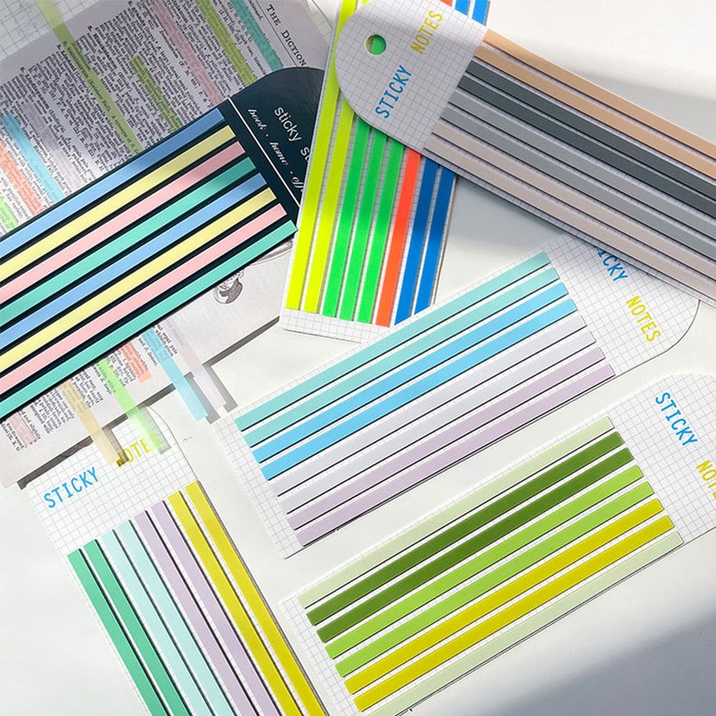 Morandi Highlighter Tape Strips: Transparent Book Annotation Tabs image 10
