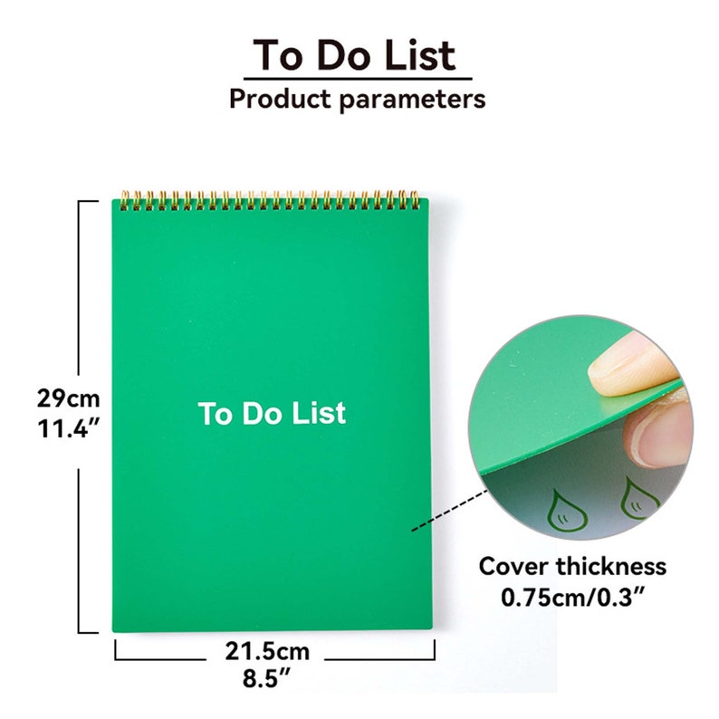 Daily Planner Undated - B5 To Do List Notebook Hourly