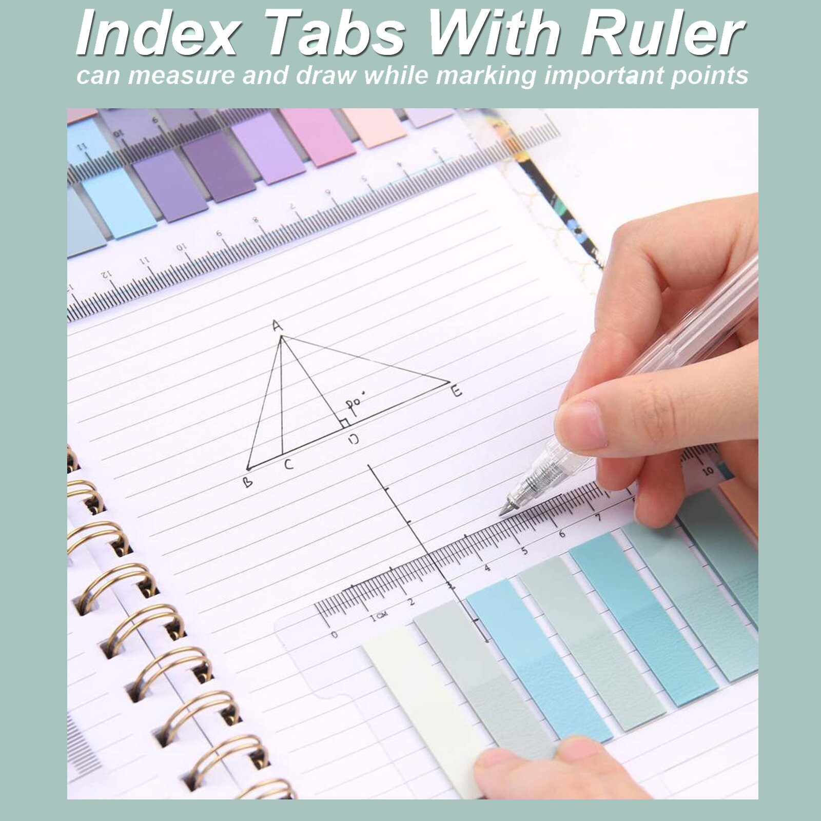 Sticky Note Index Tabs - Ruler - 10 Colours - La Laila