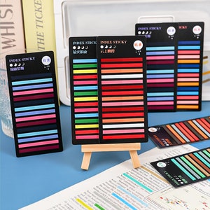 Book Tabs,Translucent Sticky Notes Tabs,Highlighter Strips Tape Long Highlighting Sticky Tabs for Annotating Book