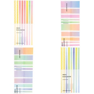 Morandi Highlighter Tape Strips: Transparent Book Annotation Tabs
