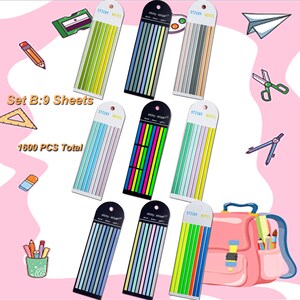 Morandi Highlighter Tape Strips: Transparent Book Annotation Tabs Set B:9 Sheets