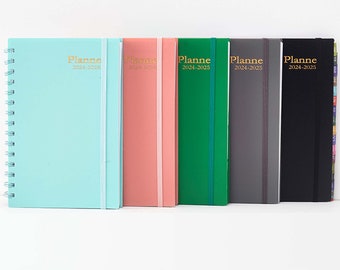 Planner 2024-2025, wekelijkse maandelijkse planner januari 2024 - juni 2025, 5,7 "x 8,2", 18 maandelijkse academische planner, kalenderplanner met elastische sluiting