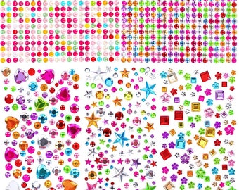 Strassstickers: zelfklevende edelstenen, doe-het-zelf sieraden - 880 stuks