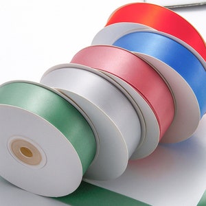 Single Face Satin Ribbon,23 Colors 20 Yards Fabric Ribbons Satin ...
