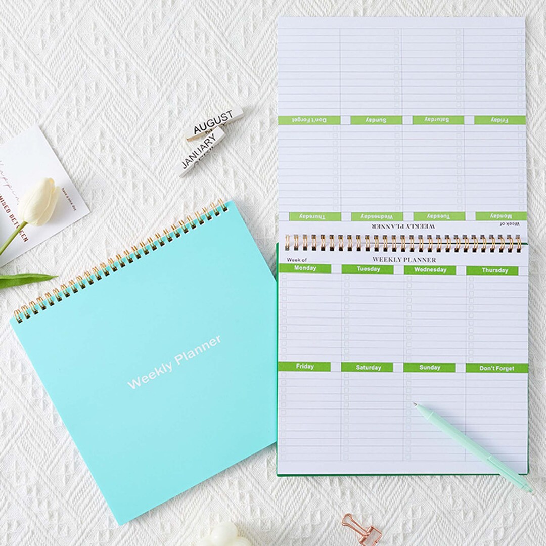 Weekly Planner Notepad Undated, Weekly Desk Planner, Desktop Planner