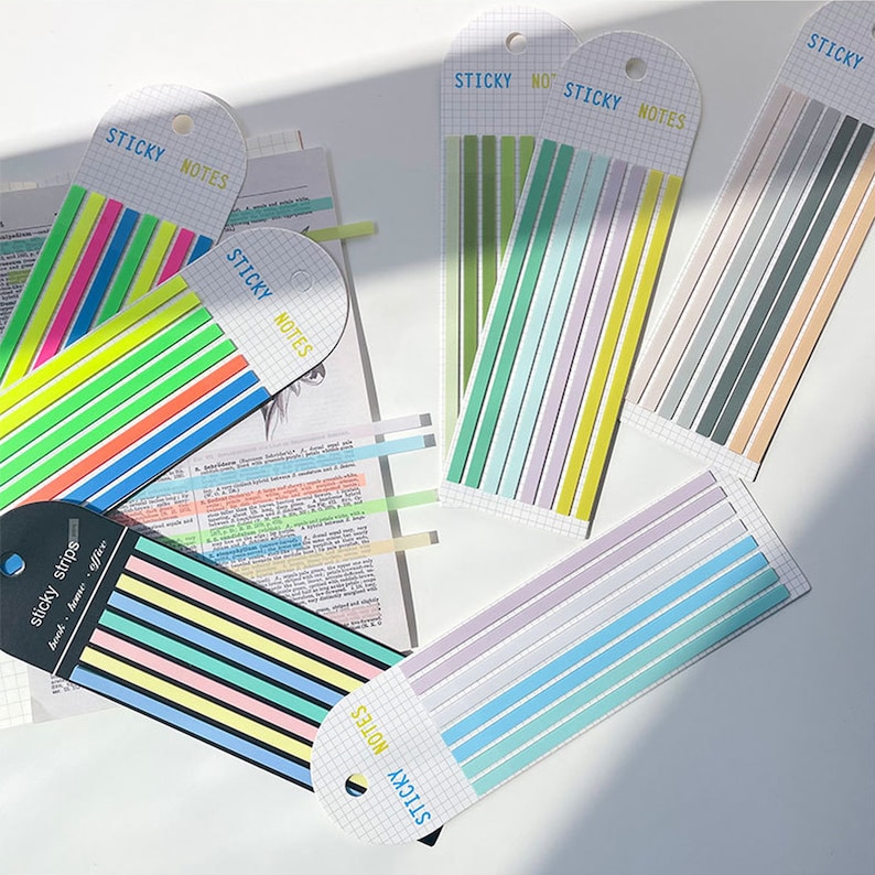 Morandi Highlighter Tape Strips: Transparent Book Annotation Tabs image 9