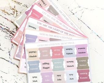Pestañas bíblicas, pestañas bíblicas para mujeres, 5 hojas de pestañas bíblicas, 75 pestañas en total